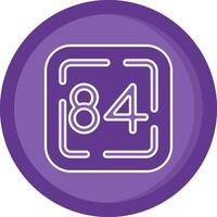 ochenta cuatro sólido púrpura circulo icono vector