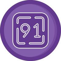 Ninety One Solid Purple Circle Icon vector