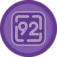 Ninety Two Solid Purple Circle Icon vector