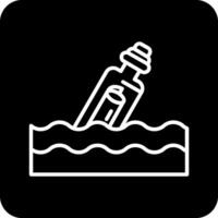 Message In A Bottle Vector Icon