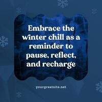 Winter LinkedIn post template