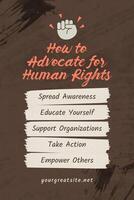 Human Rights Pinterest Graphic template