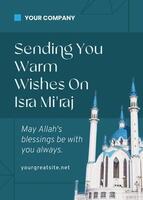 Isra Mi'raj Greeting Card template