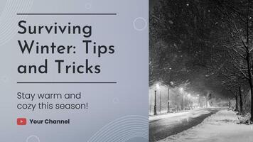 Winter Tips Youtube Video thumbnail template