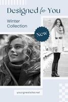 Winter Pinterest Graphic template