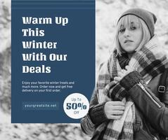 Winter Sale Facebook Post template