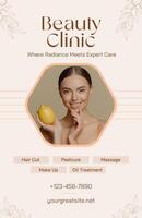 Peach Beauty Clinic Poster template