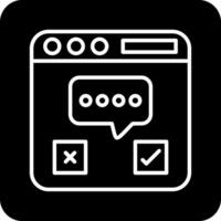 Browser Chat Vector Icon