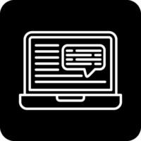 Laptop Chat Vector Icon