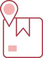 Tracking Solid Two Color Icon vector