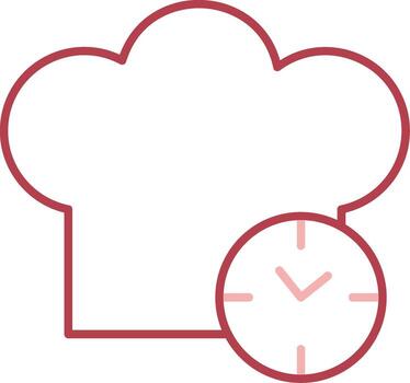 Kitchen Timer Solid Two Color Icon vector