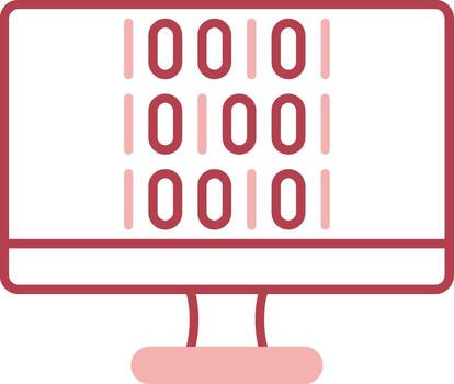 Binary Code Solid Two Color Icon vector