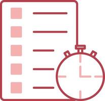 Track Of Time Solid Two Color Icon vector