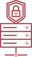 Data Protection Solid Two Color Icon vector