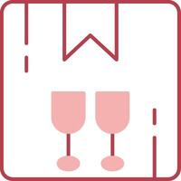 Fragile Solid Two Color Icon vector