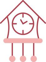 Cuckoo Clock Solid Two Color Icon vector