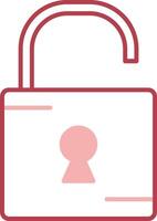 Unlocked Solid Two Color Icon vector