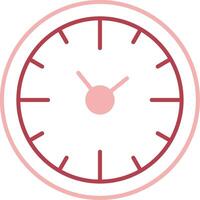 reloj hora sólido dos color icono vector