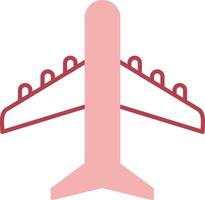 Plane Solid Two Color Icon vector