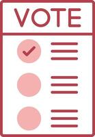 Number of vote Solid Two Color Icon vector