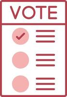 número de votar sólido dos color icono vector