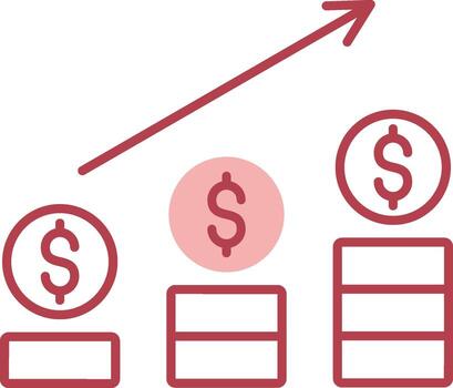 Chart Solid Two Color Icon vector