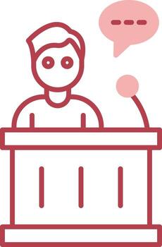 habla sólido dos color icono vector