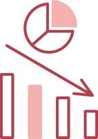 Pie Chart Solid Two Color Icon vector