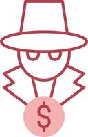 Fraud Solid Two Color Icon vector
