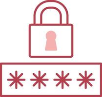 Password Solid Two Color Icon vector