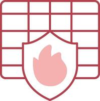 Firewall Solid Two Color Icon vector