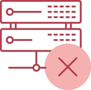 Eliminar datos sólido dos color icono vector