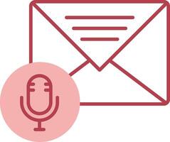 Audio Message Solid Two Color Icon vector