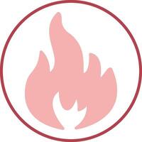 Flame Solid Two Color Icon vector