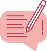 Write Message Solid Two Color Icon vector