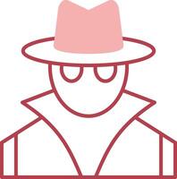 Spy Solid Two Color Icon vector