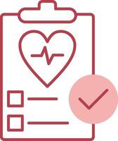 Health Check Solid Two Color Icon vector