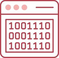 Binary Code Solid Two Color Icon vector