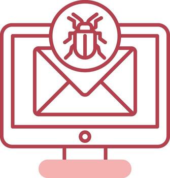 depurar sólido dos color icono vector