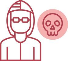 Robber Solid Two Color Icon vector