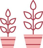 Grow Plant Solid Two Color Icon vector