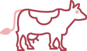 Cow Solid Two Color Icon vector