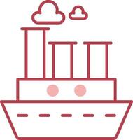 Steamboat Solid Two Color Icon vector