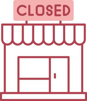 Close Solid Two Color Icon vector