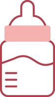 Baby Bottle Solid Two Color Icon vector