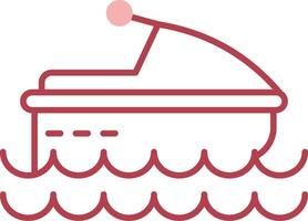 Jet Ski Solid Two Color Icon vector