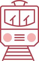 Train Solid Two Color Icon vector