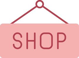 Shop Sign Solid Two Color Icon vector