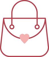 Purse Solid Two Color Icon vector