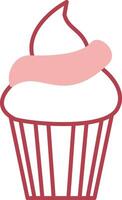 Cupcake Solid Two Color Icon vector